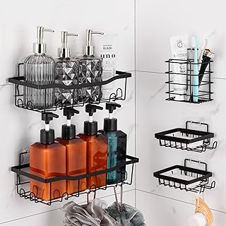 YA MI 5 Pack - Adhesive Hanging Shower Shelf ...,
