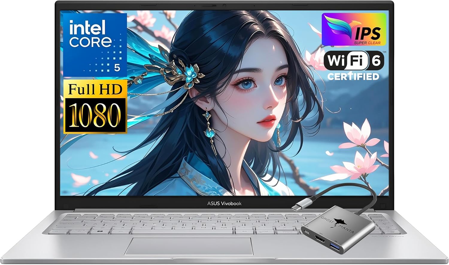 ASUS Vivobook 15.6" FHD PC Laptop,Intel 10-Core 5 120U(Up to 5GHz), 32GB RAM 1TB SSD, Win 11 WiFi 6 Bluetooth 5.2 Intel Graphics Numeric Keypad Computer for Business Study w/GM Accessory