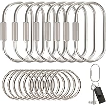 Muitcdo Brass Key Rings Bulk, Key Chain Organizer Holder for Men Women with Secure Screw Locking 8 Pack