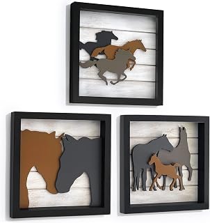 Framed Horse Modern Farmhouse Decor Wall Art Farmhouse Bathroom Animal Decor Horse Wall Art Gifts For Horse Lovers Horse Gifts For Girls & Kids Horse Art Horse Decor For Home // Rustic Lane