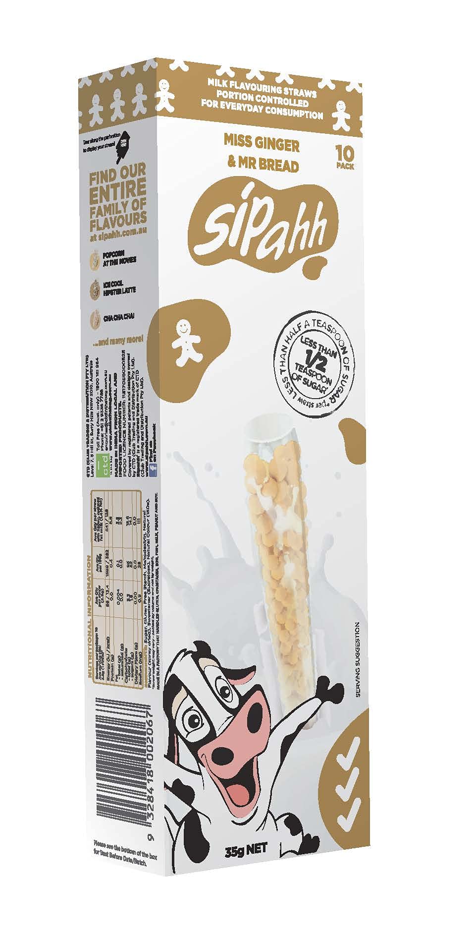 Buy Sipahh Milk Flavoured Straw Miss Ginger and Mr Bread 10 Pack Online at desertcartINDIA