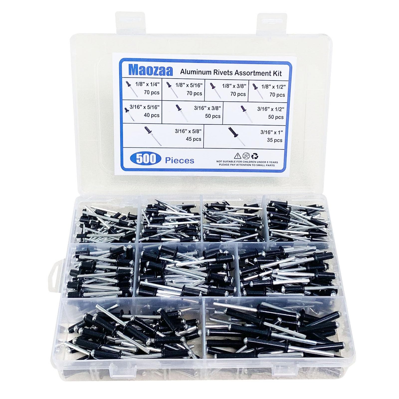 Aluminum Blind Rivets - 100 Pack -24 Aluminum Blind Rivets - 100 Pack -24