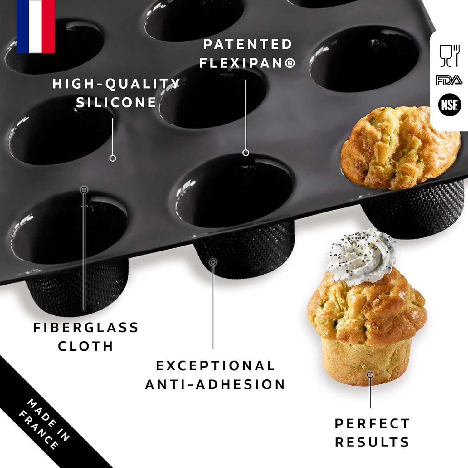 Silpat Flexipan 12 Mini-Muffins Mold (Pack of 6)