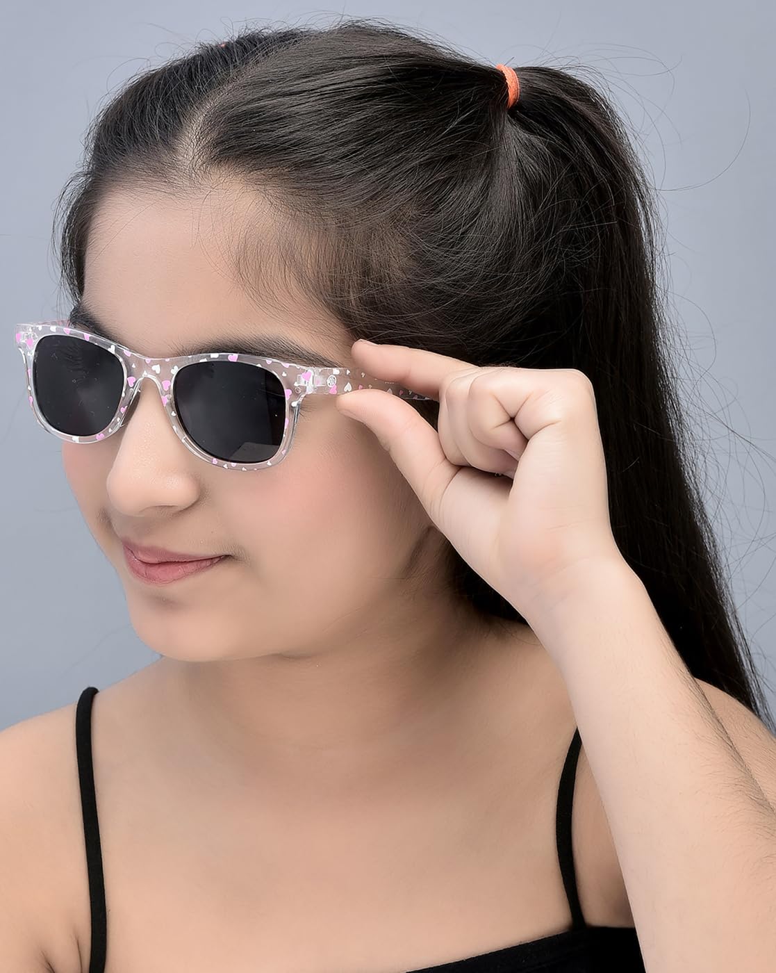 Carlton London Kids Girls White with Pink and UV Protected Lens Sunglass 4