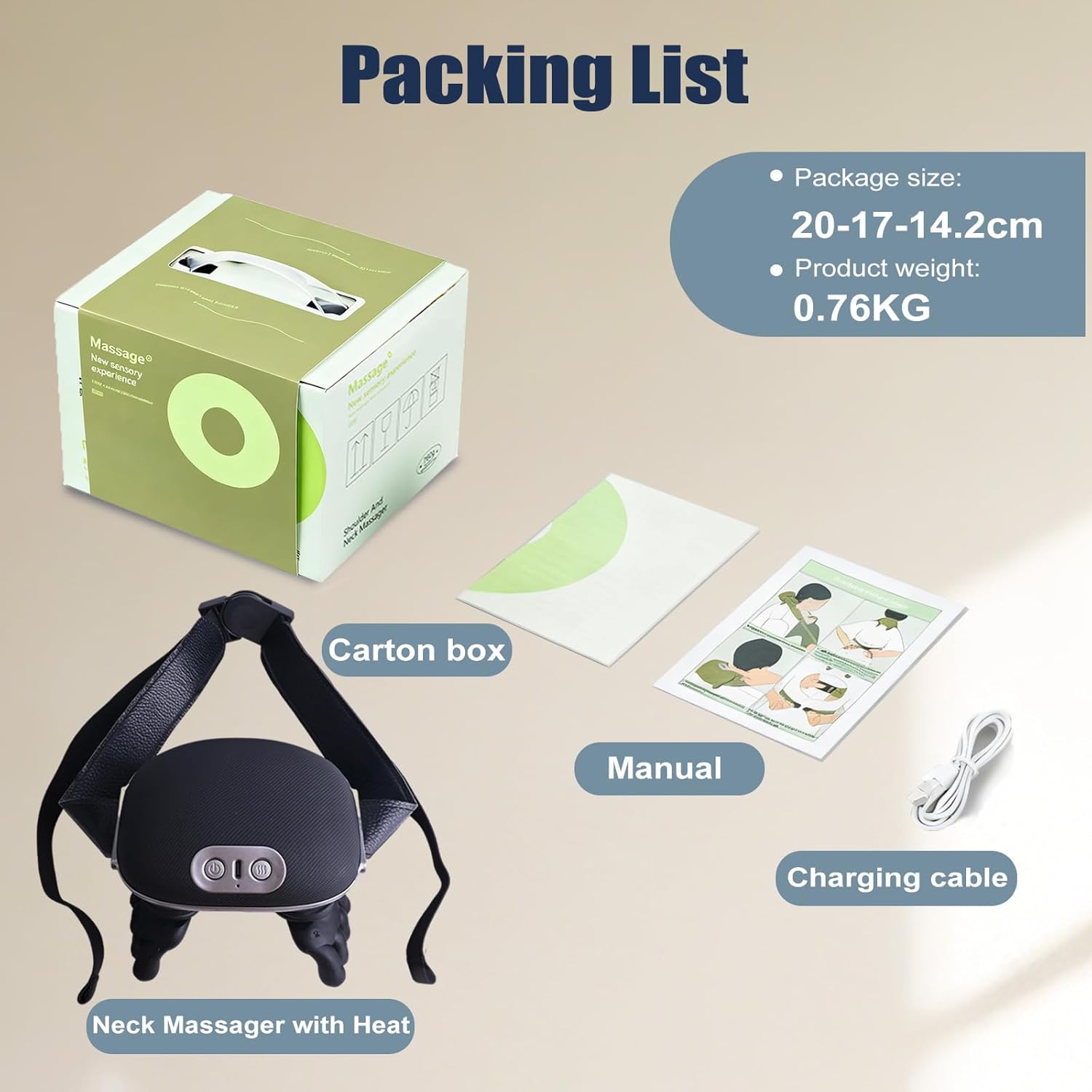 Neck Massager with Heat, Black Neck and Shoulder Massager for Pain Relief Deep Tissue-Portable Cordless Shiatsu Back 2026