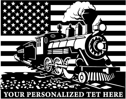 Jenelle Arts Letrero de metal personalizado de ferrocarril, Arte de pared de monograma de metal de tren,Decoración de metal con nombre de tren,