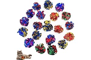 Crinkle Cat Toys for Indoor Cats - 20 Pack Interactive Ball Toys