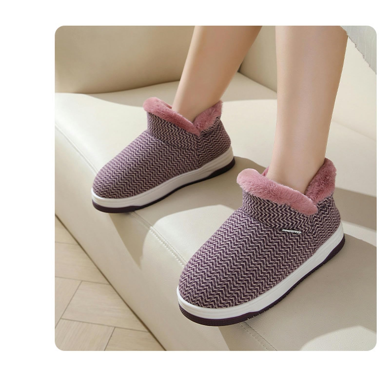 Pantofole Pantofole Da Uomo In Maglieria Di Cotone Leggero Scarpe Da Casa In Memory Foam Con Suola Anticomia-grigio-42-43