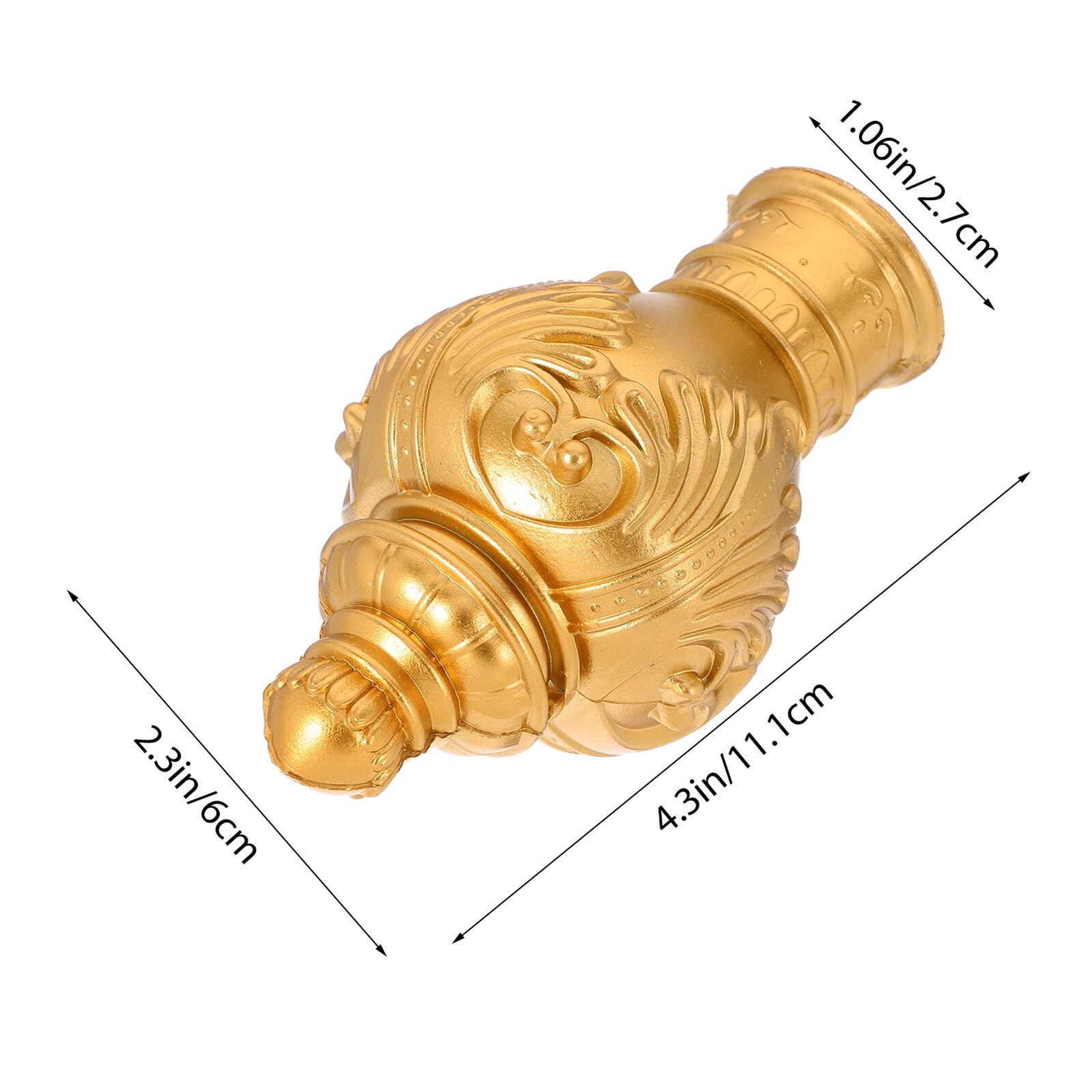 BESPORTBLE 20pezzi Terminali in Plastica Oro per Aste per Tende, Decorativi Stile Romano Retro per Interni