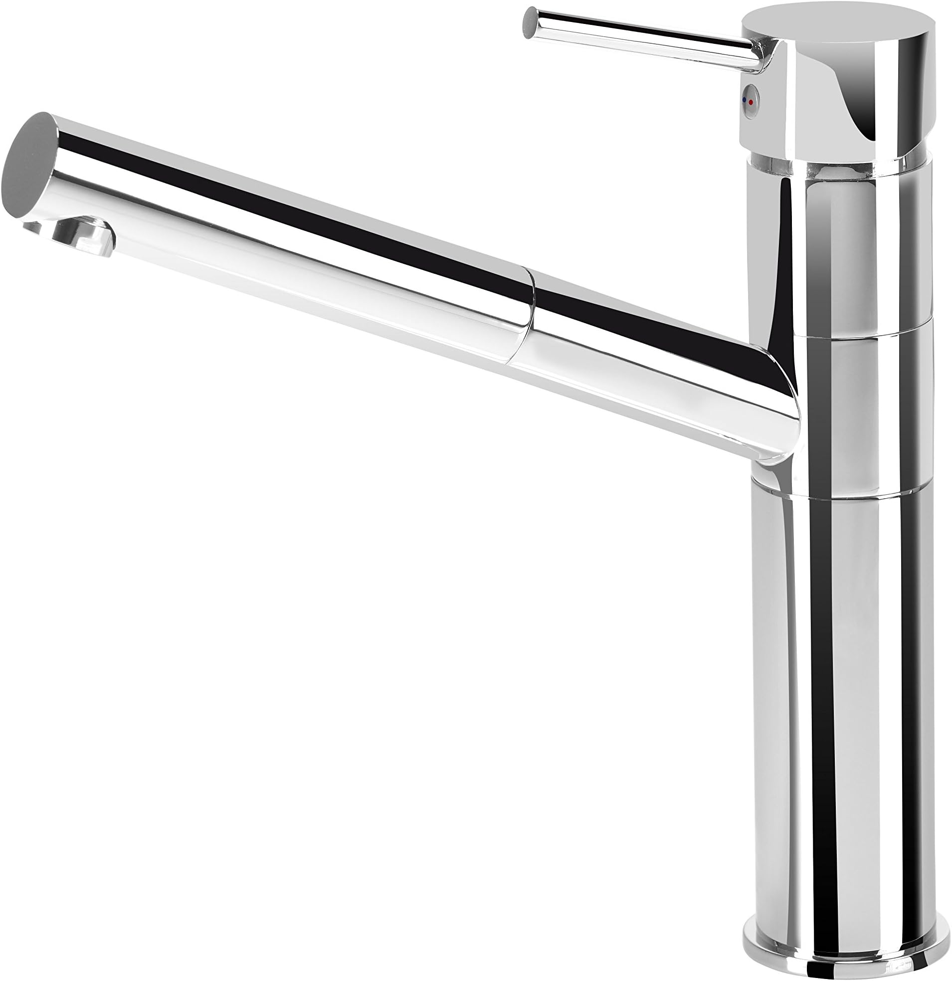 DEANTE Chromed Kitchen Sink tap with Pull-Out spout Aster BCA 071M, Metal, Grey, 31 x 47 cm
