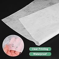 Vista 2 de M METERXITY Papel de flores de algodón coreano de 38 hojas, papel de algodón impermeable de 11.8 pulgadas para bouquets/embalaje de regalo [blanco]