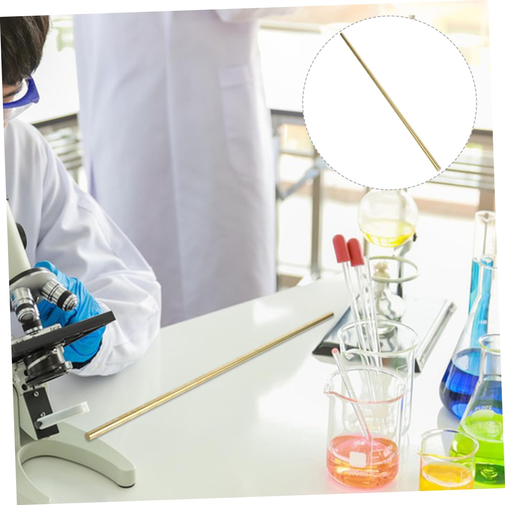 CHILDWEET Brass Rod DIY Handicraft Rods Craft Making Bars Rods for Handicraft DIY Craft Making Rods Handicraft Material Brass Round Bar Brass Round Rods Metal Rods for Crafts Golden