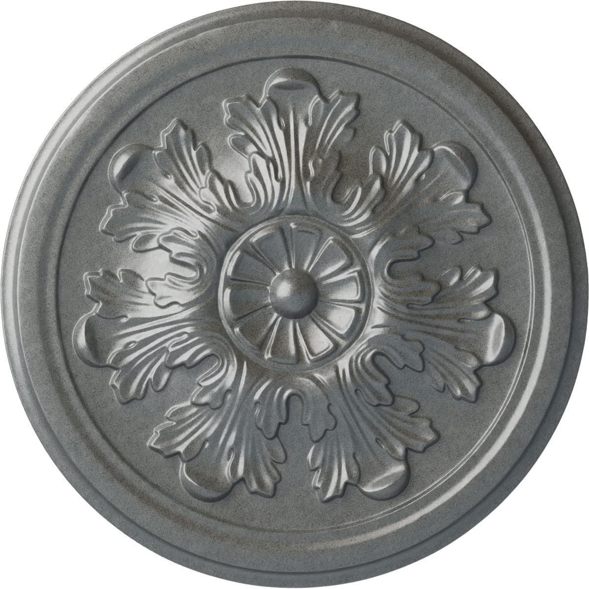 Médaillon de plafond acanthus Ekena Millwork platine Ø32cm pour habillage lustre
