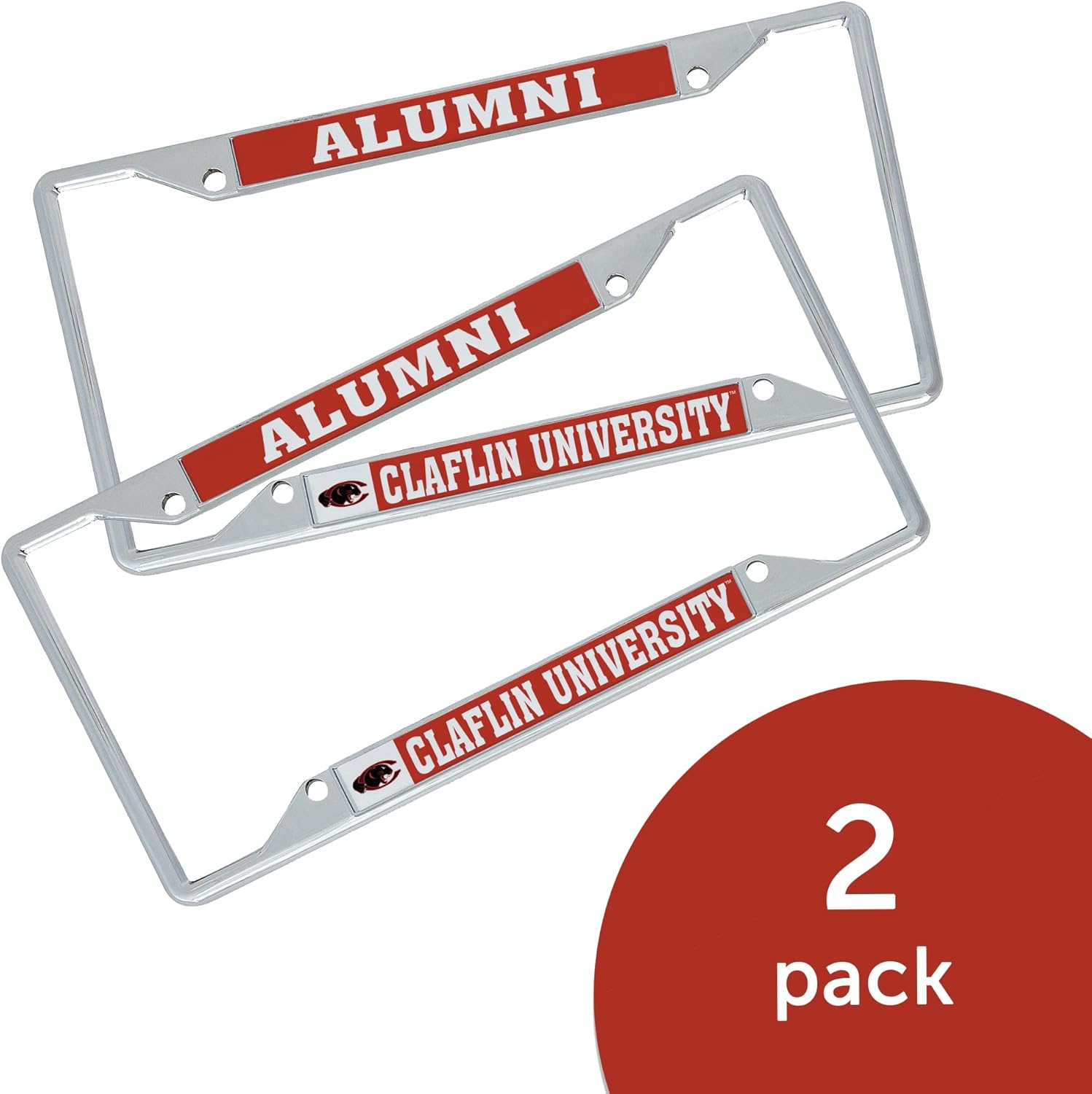 Desert Cactus Claflin University License Plate Frame Car Tag Holder for Front or Back of Car Officially Licensed Metal (Alumni 2-Pack)