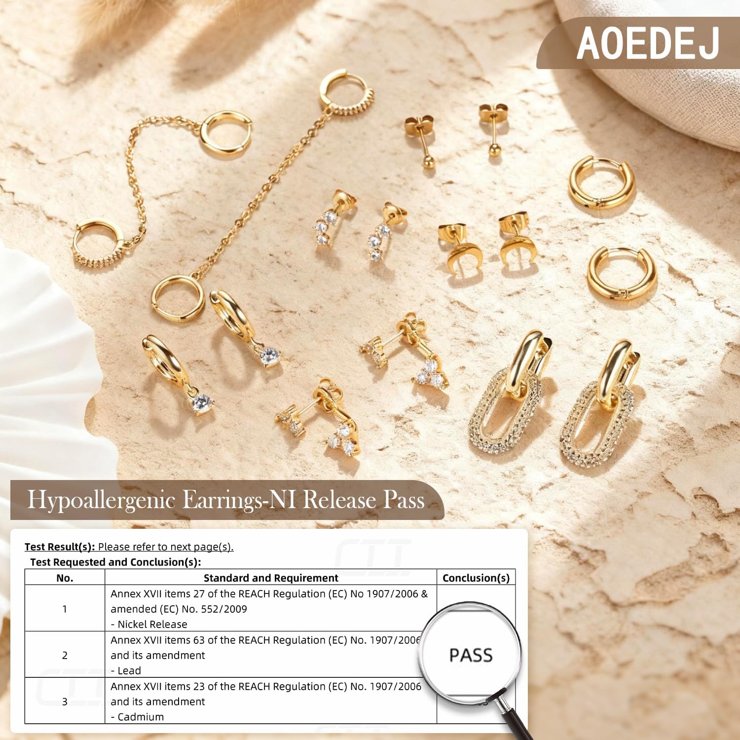 AOEDEJ 8Pairs 14K Gold Plated Hoop Stud Earring Stacks for Women Chain Cartilage Earrings Hypoallergenic Silver Huggie Earrings Sets for Multiple Piercing Jewelry - Image 5