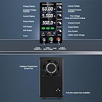 Vista 7 de NICE-POWER Fuente de alimentación CC variable 60V 5A, fuente de alimentación de banco de CC regulada ajustable con codificador, interruptor