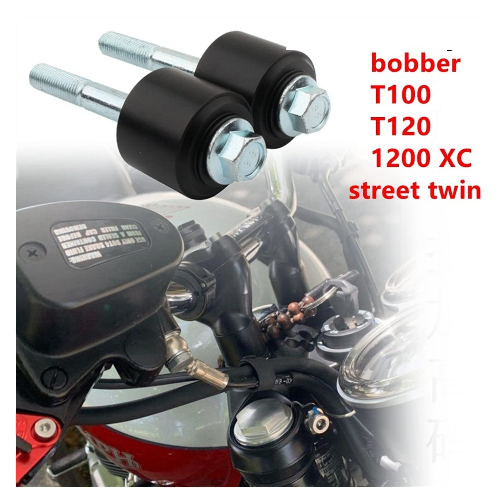 Pontet Guidon Pour Triumph Pour Bonneville T100 T120 Pour Bobber Noir Pour Brouilleur 1200XC Pour Street Twin Moto Guidon Riser Mount Rehausseur Guidon Moto