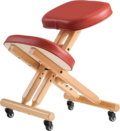 Miniatura 3 de Master Massage Silla ergonómica plegable de madera para oficina – Silla plegable de madera para la corrección de postura en el hogar – Mejora tu