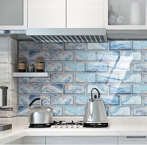 Miniatura 10 de Azulejos de despegar y pegar, impermeables para salpicaduras en muro de cocina, azulejos de color sólido, azulejos autoadhesivos, azulejos de pared