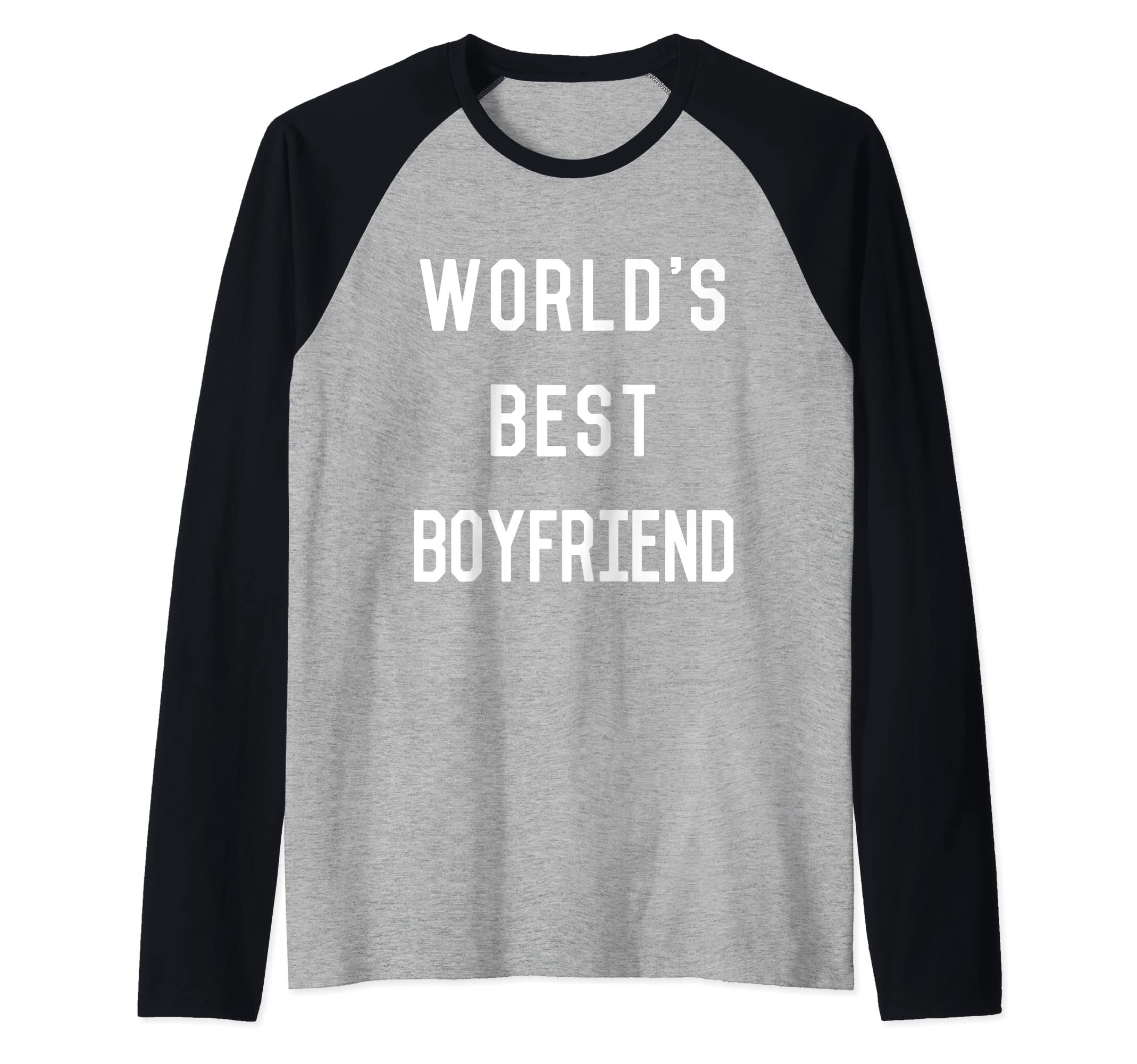 World's Best Boyfriend Valentine's Day Couple Raglan Baseball Tee