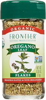 Frontier Co-op Organic Oregano Leaf, 0.36 oz - USDA Certified, Non-Irradiated, Quality-Tested for Baking & Cooking