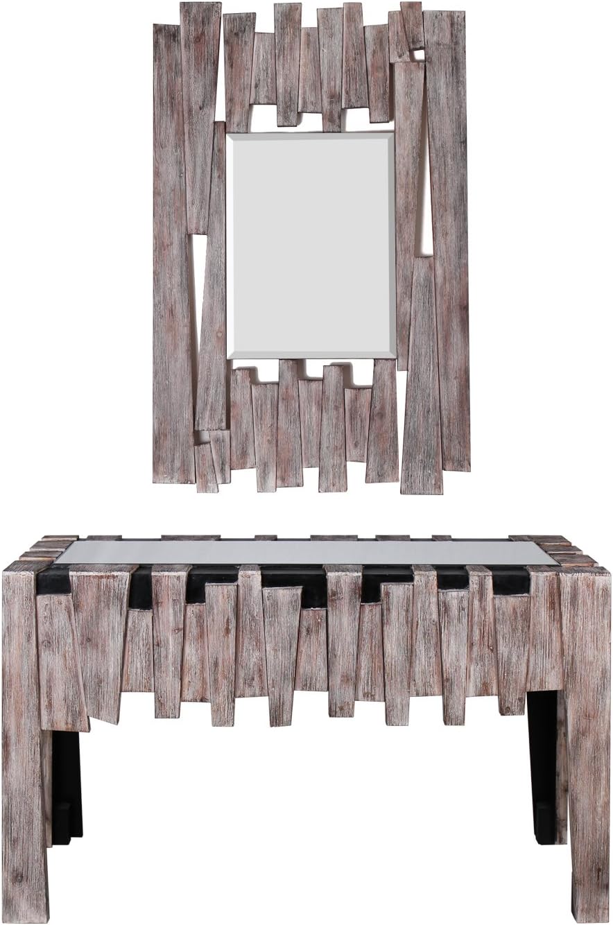 Magari Collection Fiaba Accent Mirror and Console Table