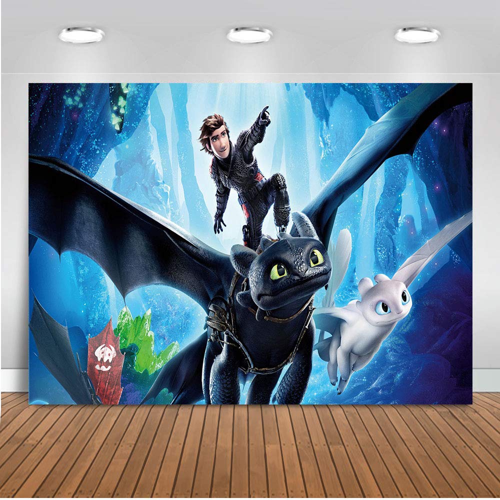 Buy How to Train Your Dragon Themed Birthday Backdrops 5x3ft Vinyl Kids