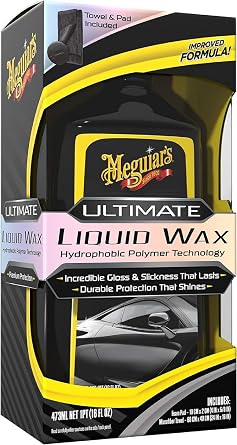 Meguiars Ultimate Liquid Wax 16oz with Premium Foam Applicator & Microfiber Towel G210516EU Parallel Import
