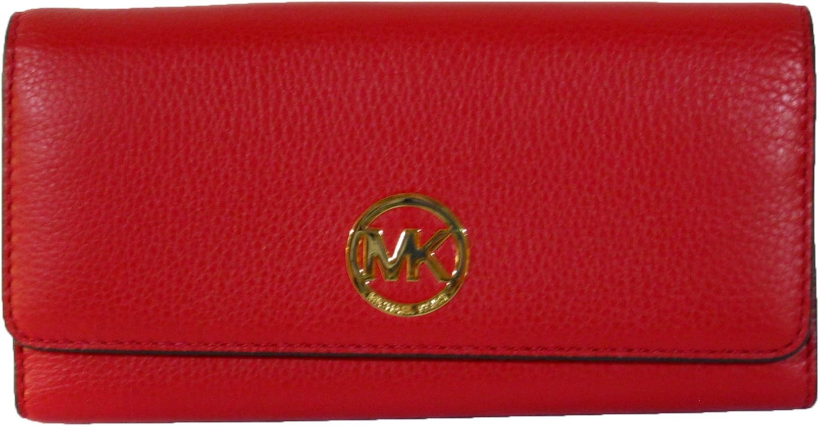 Michael Kors Tri Fold Carryall Wallet Red