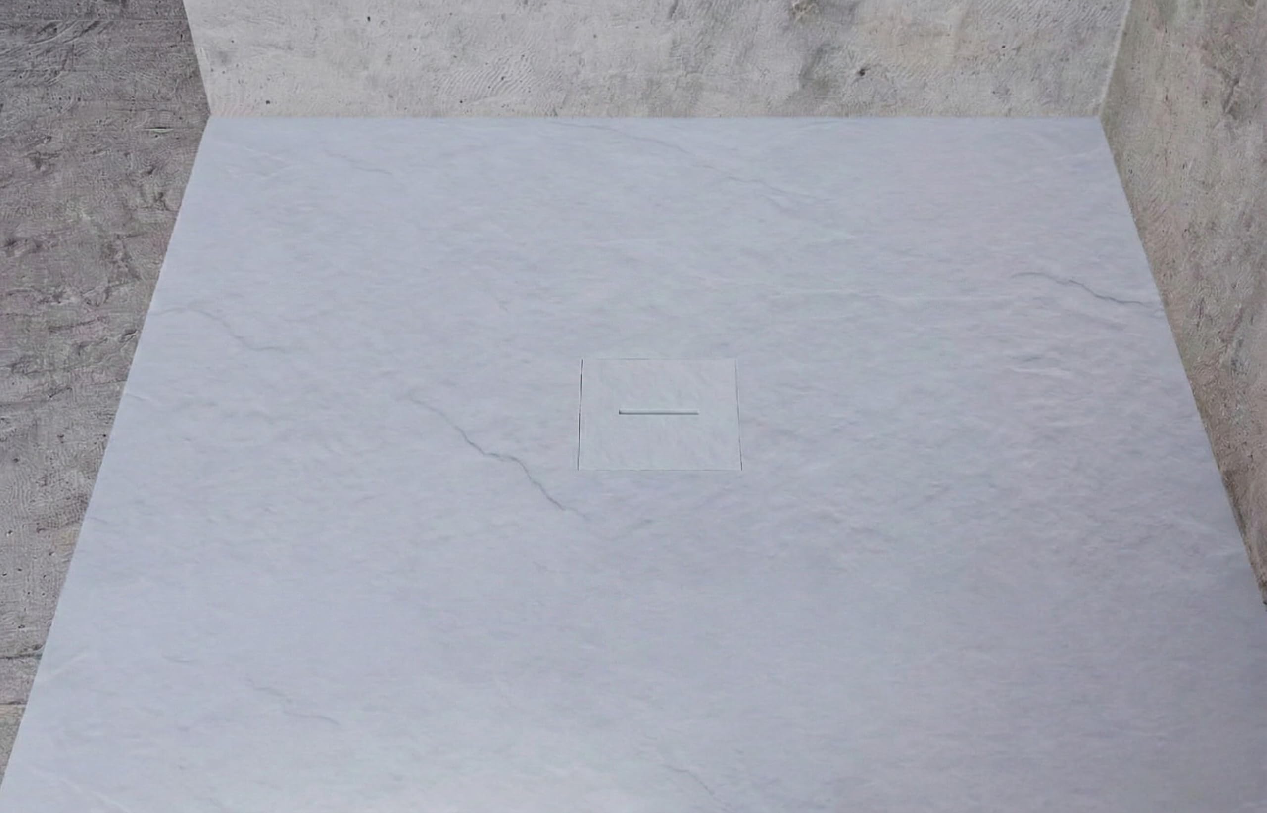 SOULHOME Plato de Ducha Irrompible y Ultraligero Pizarra - 180x80 cm BLANCO | Nueva Tecnología de Resina-Fibra, Antideslizante C3, Extraplano, Incluye Válvula desagüe y Rejilla mismo Color, Recortable