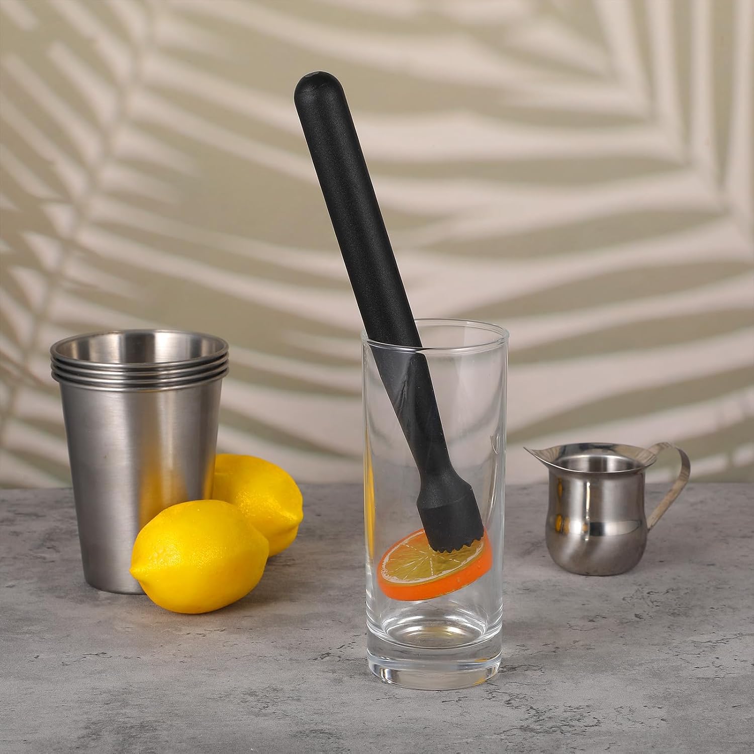 8 Pieces Plastic Muddler for Cocktails Durable Cocktail Muddler Set 8.14 Inch Bar Tools for lemonade, Mojito, Mint, and Fruits, Dishwasher Safe