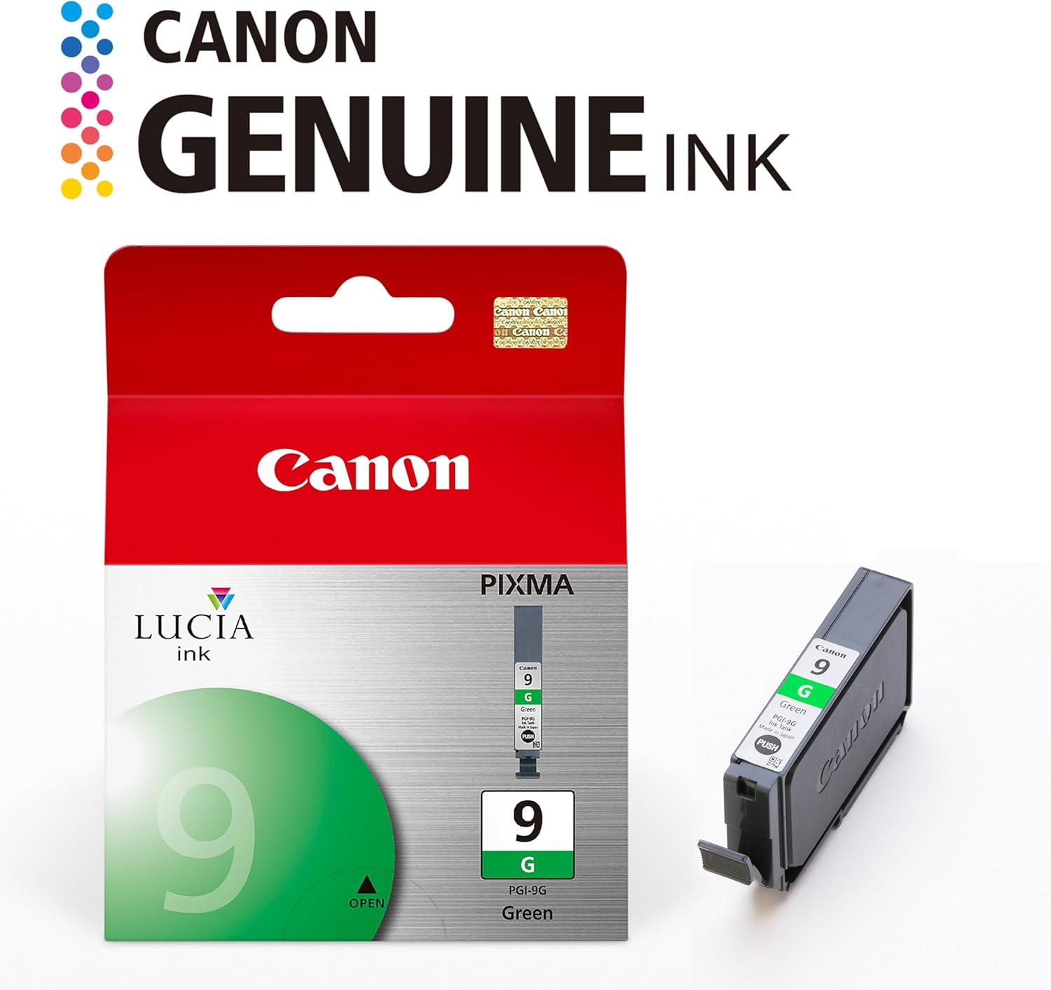 Canon PGI-9 Genuine Green Ink Tank, Compatible with Pro9500, and Pro9500 Mark II Printers