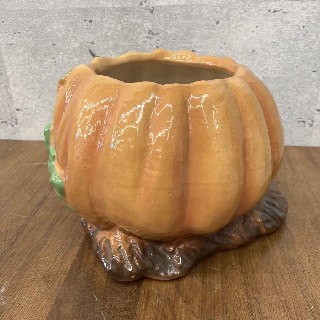 Amazon.co.jp: パンプキン型 かぼちゃ 植木鉢 陶器鉢 プランター : DIY