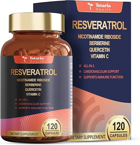 Suplemento de resveratrol extra fuerte con berberina Quercetina Extracto de té verde Extracto de semilla de uva Suplemento antioxidante de polifenol