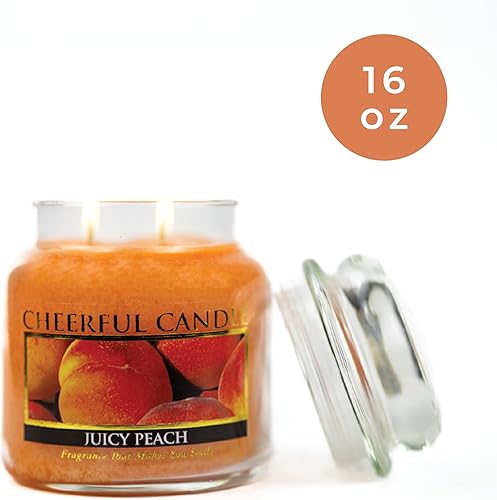 Miniatura 2 de A Cheerful Giver Jugoso melocotón tarro vela, 16 onzas