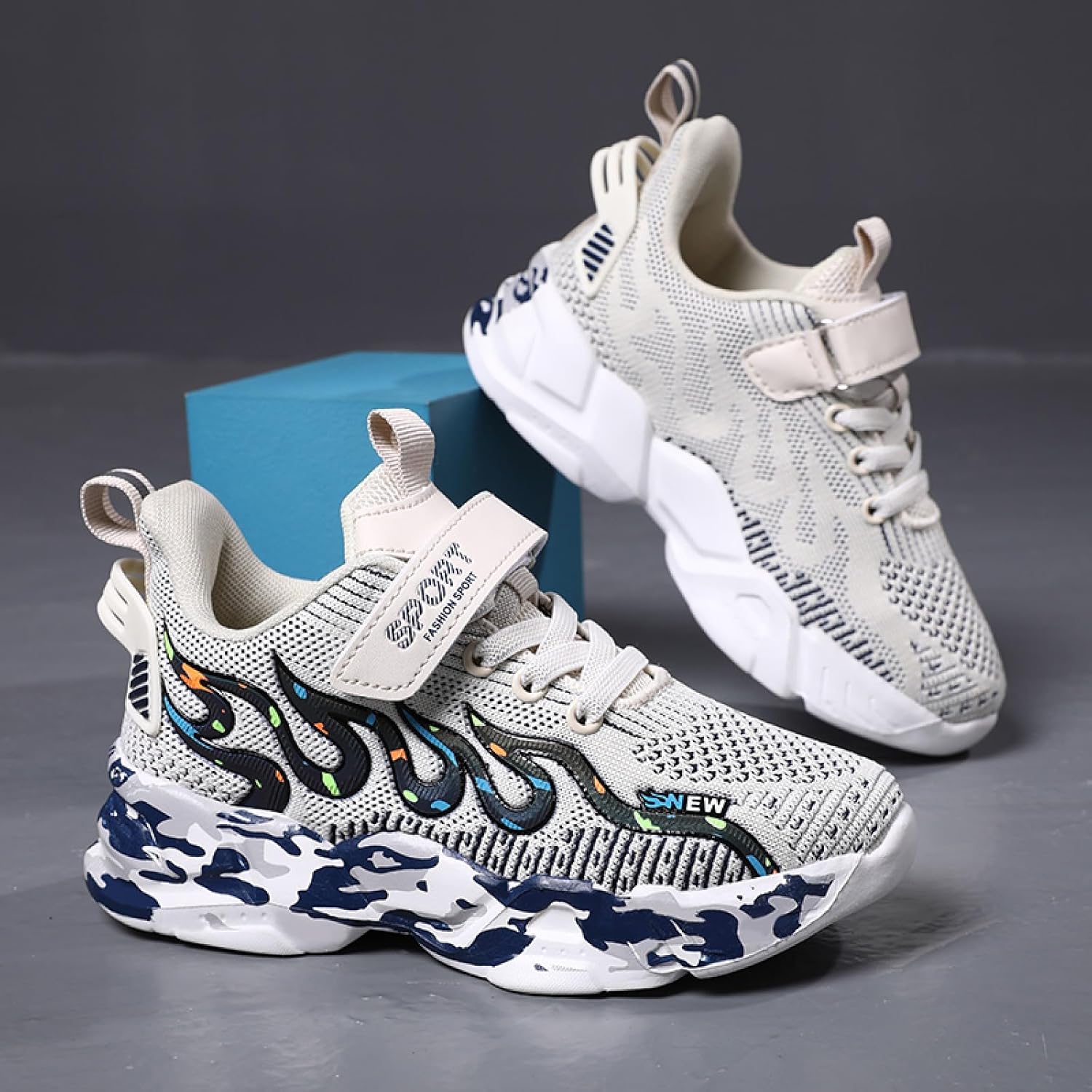 Kids Shoes Lightweight Mesh Slip On Running Walking Athletic Boys Girls Sneakers - Image 6