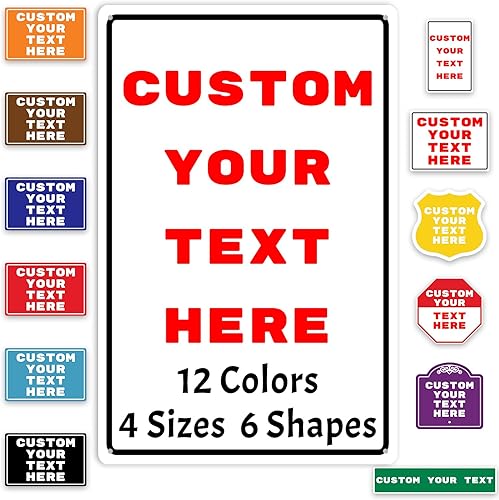 Letrero personalizado de metal para patio con logotipo de texto, decoración, exteriorinterior, carretera, casa, jardín, oficina, negocios, lugar de