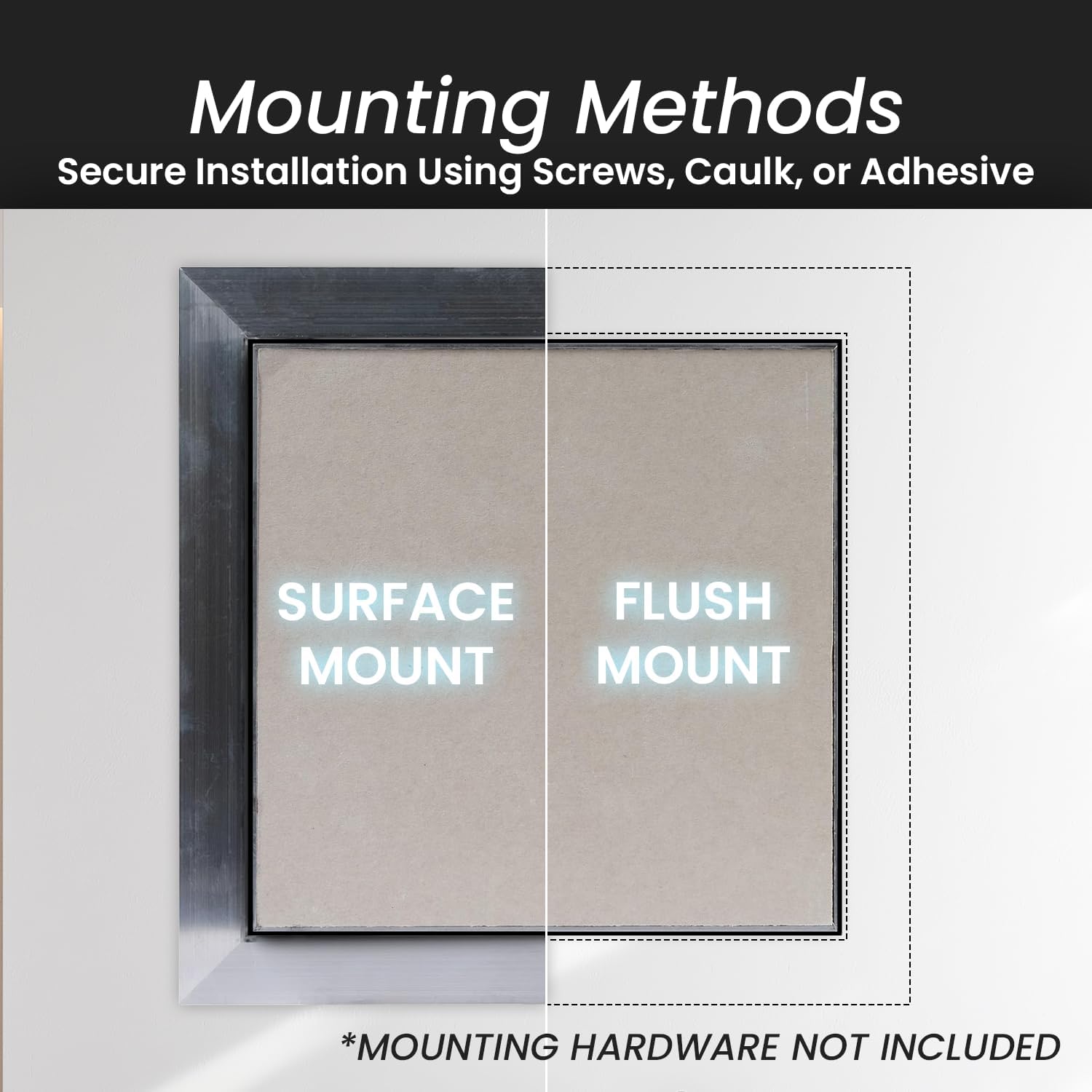 Repa Market 16 x 16 Inch Access Panel for Drywall with Aluminum Frame/Wall Hole Cover/Access Door Panel with Click Function – Heavy-Duty Service Hatch for Plumbing, Electrical, HVAC Access Door