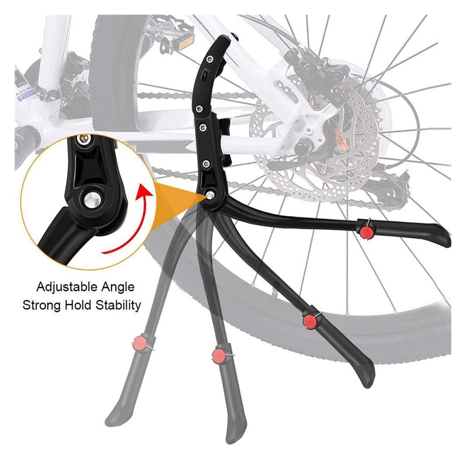 GSJNHY Fahrradständer 1 stücke extra Lange Fahrrad fuß unterstützung 24~29 Zoll unterstützung parkack stativ fußstütze fahrradzubehör Sport & Freizeit
