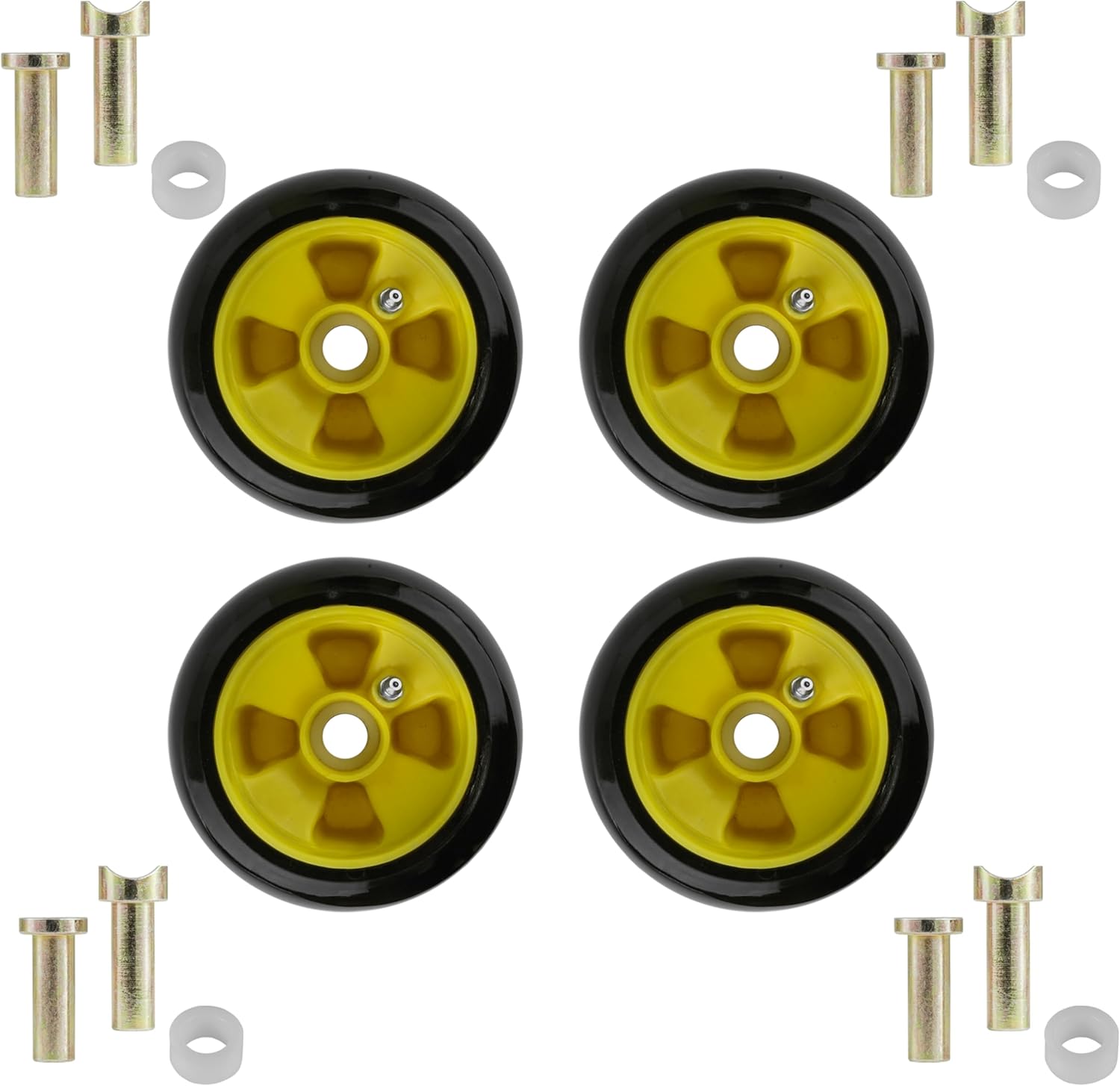 Caltric 48" Deck Wheel Kit Compatible with John Deere X330 X350 X354 X370 X380 X734 X738 X739 X750 X754 AM125172