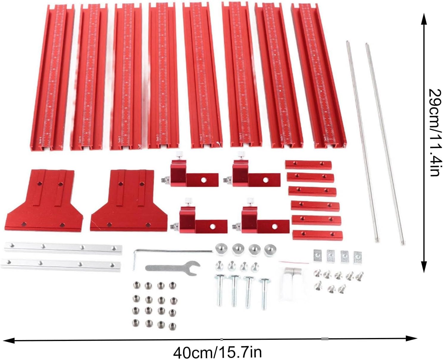 Parallel Rail guides System, Aluminum Alloy Woodworking Track Saw guides Rail, Anti rusty Wear resistants guides Rail Joining Set for Circular Saw Circular Saw Accessories