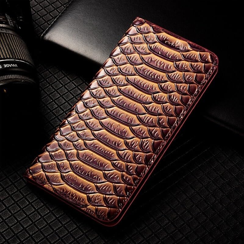 Étui Samsung Galaxy S20 marron protection clapet magnétique en cuir véritable