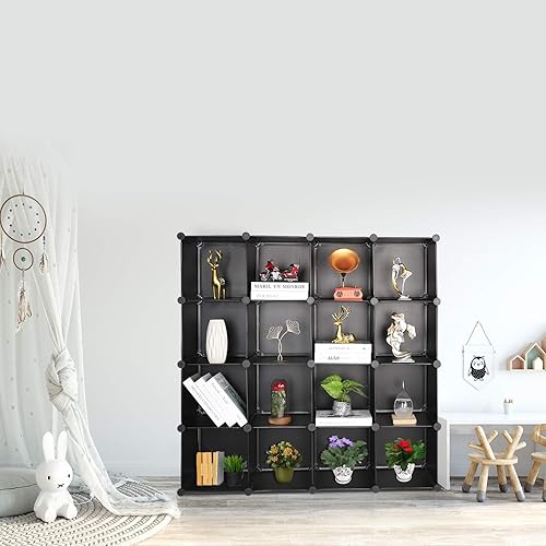 Miniatura 94 de TUMUCUTE - Organizador de armario, organizadores y almacenaje con 12 cubos, estantería de rejilla metálica, organizadores de juguetes y contenedores