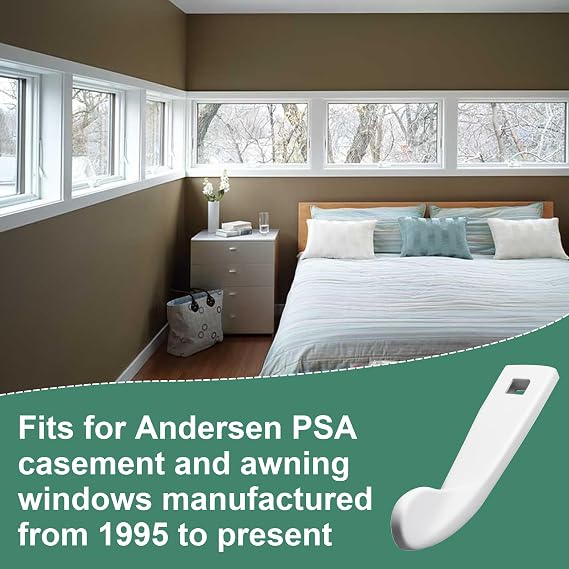 Windows Lock Handle 1361916 for Andersen Casement/Awning1995 to Present | Lock Handle for Andersen Casement and Awning Windows Lock Handle White