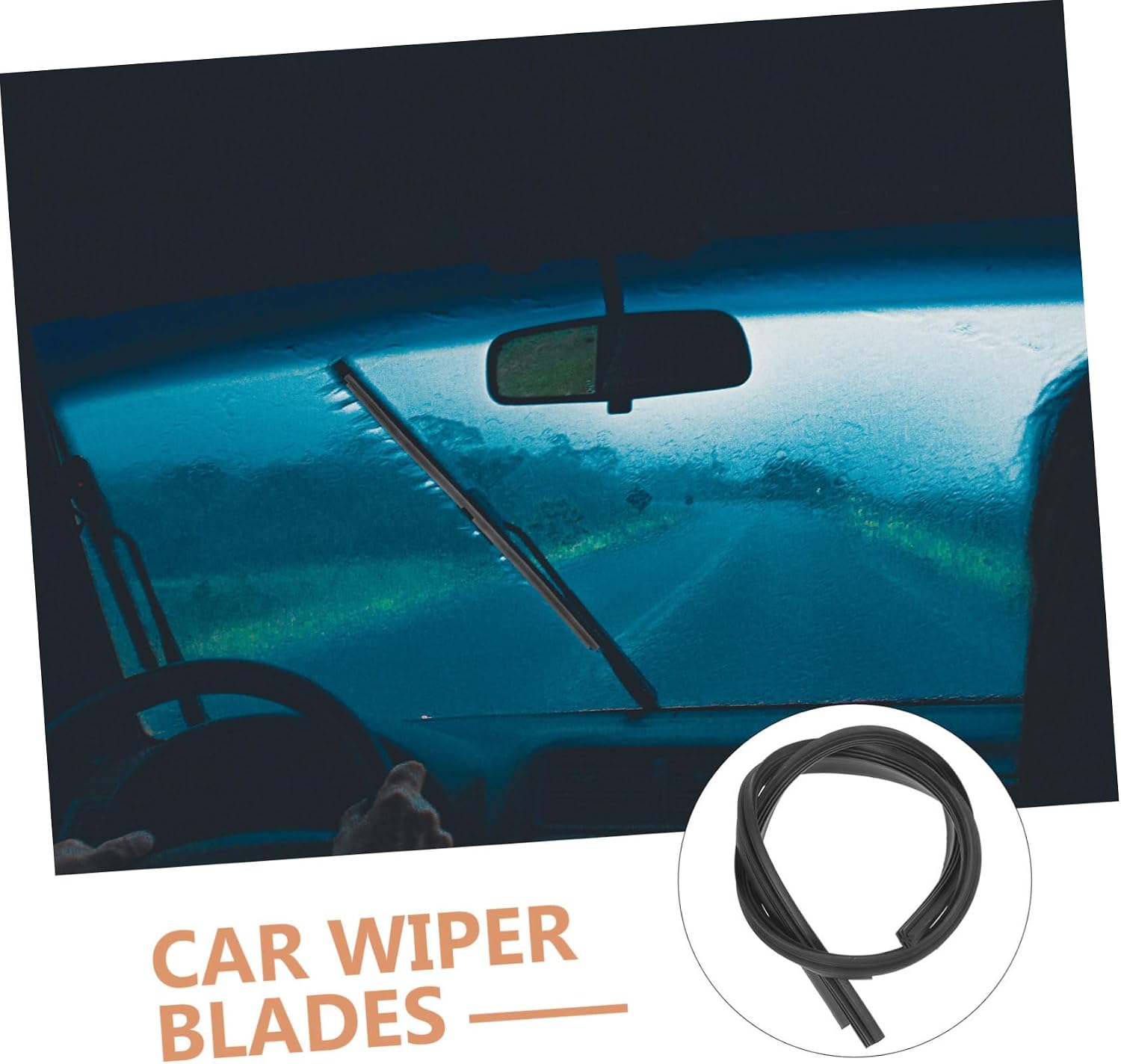 Cabilock 2Pcs Windshield Wiper Refills Fit Plastic Strips for All Car Models Durable and Reliable Wiper Replacement for Optimal Visibility
