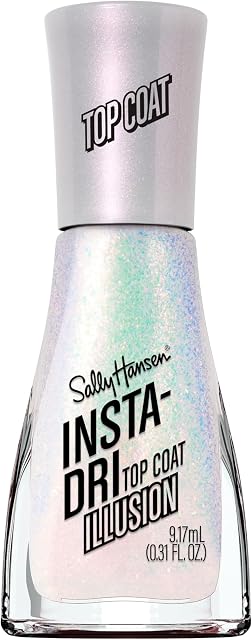 Sally Hansen Insta-Dri® Nail Polish, Top Coat Shimmery finish. Transform any shade in 1 stroke. Dries in 60 seconds