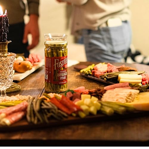 Miniatura 8 de Foster's Spears in a Frasco de espárragos en escabeche caliente, paquete variado picante, jalapeño y pimiento rojo, 32 onzas, paquete de 2, receta