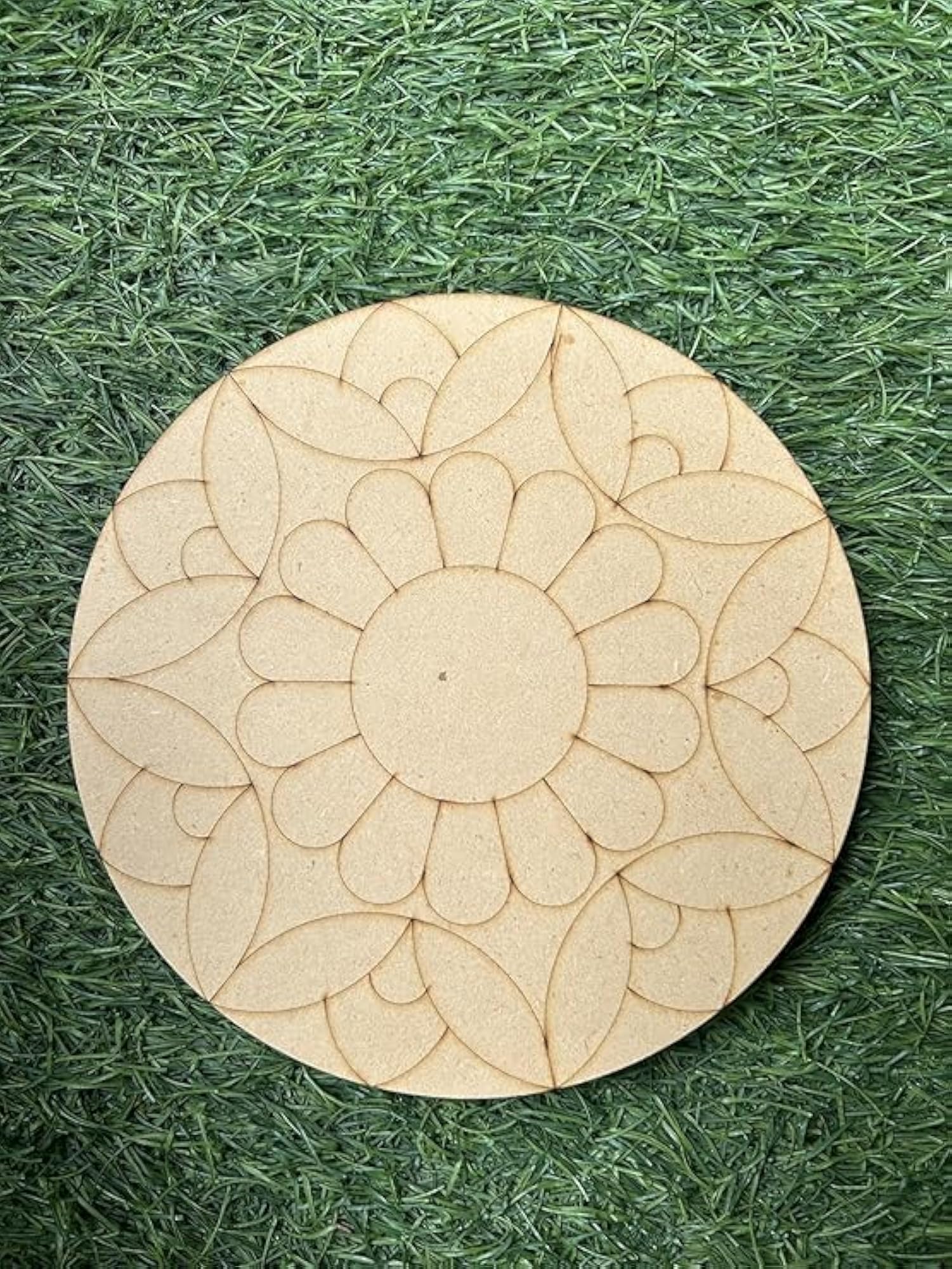 Natural Wooden Handcrafted Mandala Plates Set