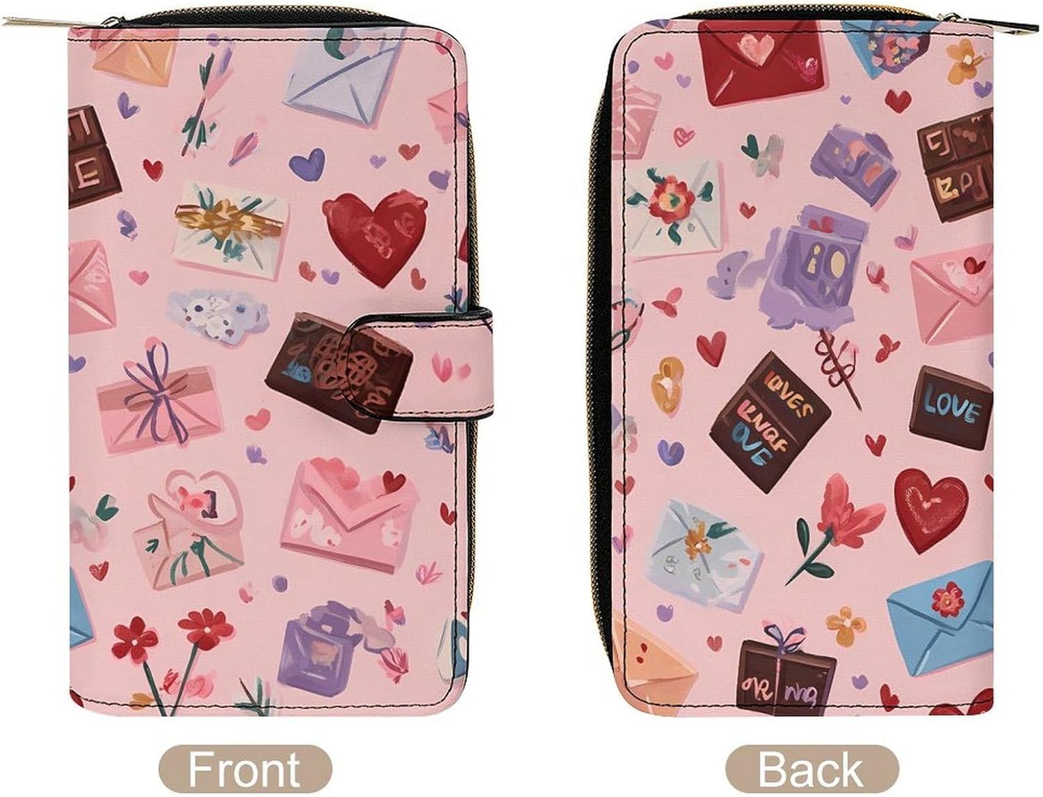 Valentines Day Womens Wallet for Men Slim Purse Clutch Handbag with Card Holder