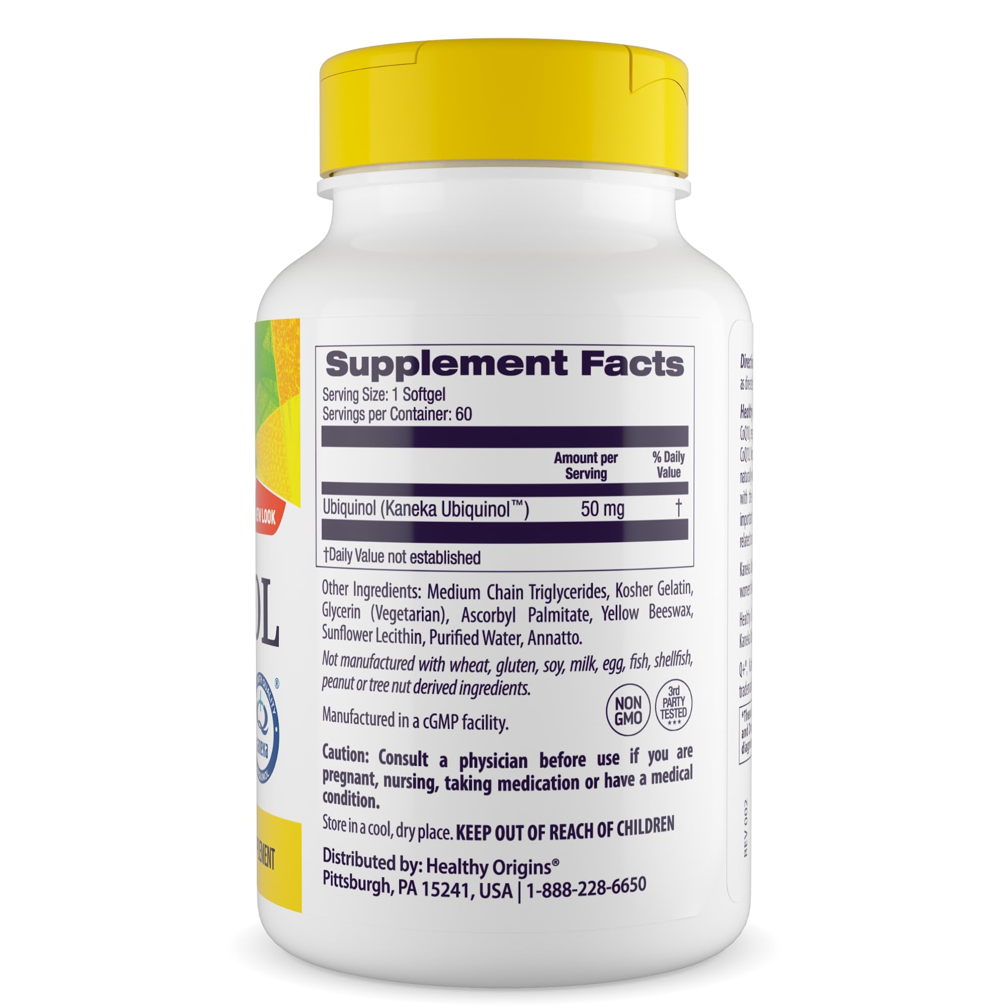 Healthy Origins Ubiquinol CoQ10 50 mg, 60 Softgels — Amazon image 2